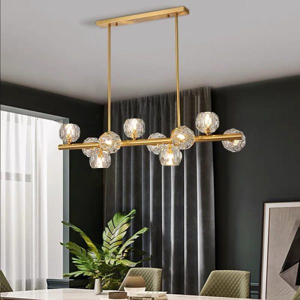 Metal Crystal Flush Mount Ceiling Light Globe Cluster LED Light - Image 4