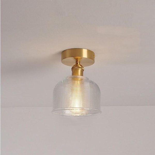 Lantern Modern Glass Copper Hallway Pendant Light Industrial Pendant Lighting - Image 6