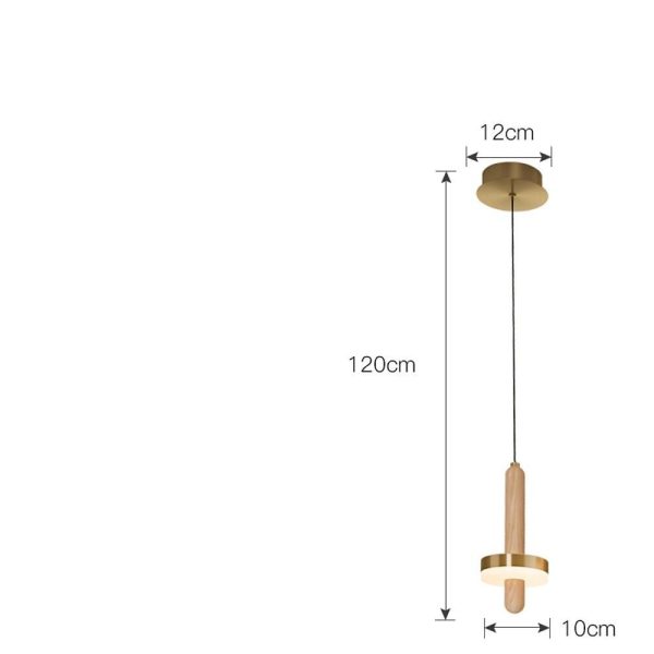 Circle Cylinder LED Gold Nordic Pendant Light Hanging Lamp Island Lights - Image 9