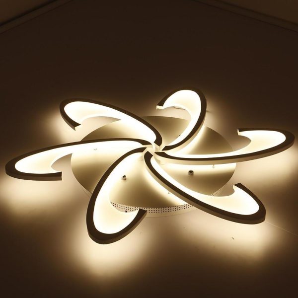 Modern Geometric Wave Flush Mount Light Fixtures Circle Ceiling Light 1 Bulb - Image 9