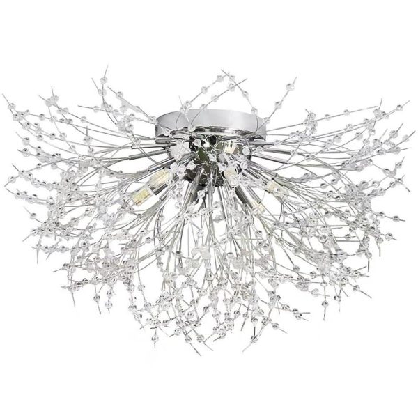 Classic Metal Crystal LED Traditional Flush Mount Lighting Ceiling Lights - Image 7