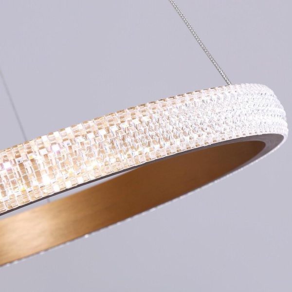 Circular Design LED Gold Modern Chandeliers Kitchen Pendant Lighting - Image 9