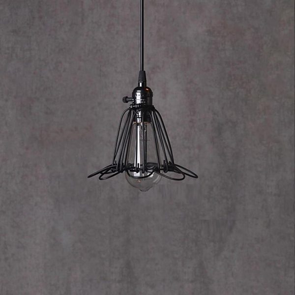 Nordic Vintage Metal Lantern Pendant Light LED Industrial Ceiling Light - Image 8