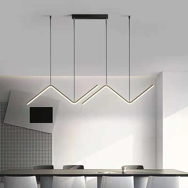 Zigzag Wave Dining Room Pendant Light Nordic Pendant Lighting - Image 5