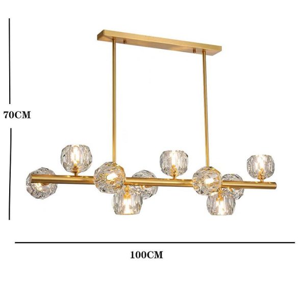 Metal Crystal Flush Mount Ceiling Light Globe Cluster LED Light - Image 5