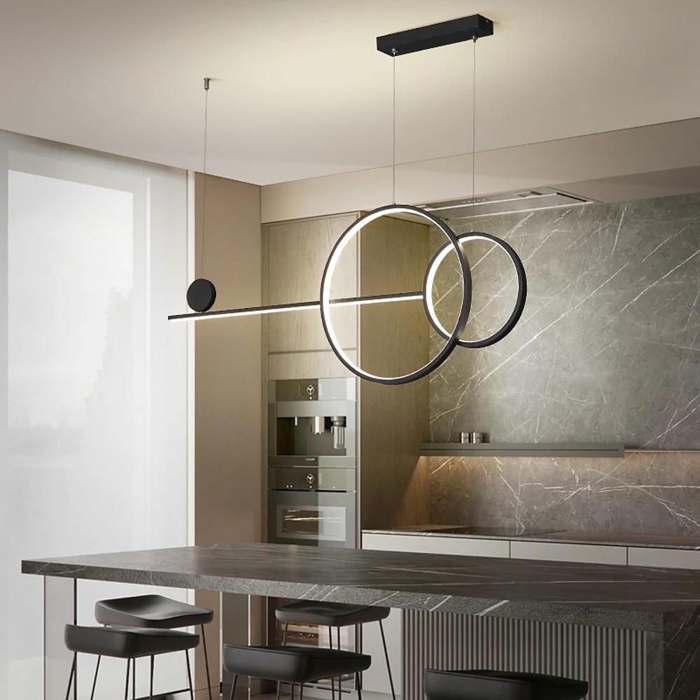 mgbhur1616735904846-c7116eb5-7458-466f-97cf-7a928fbeb789.jpg Large Small Circle With Linear Pendant Lighting Modern LED Kitchen Lighting - Image 1