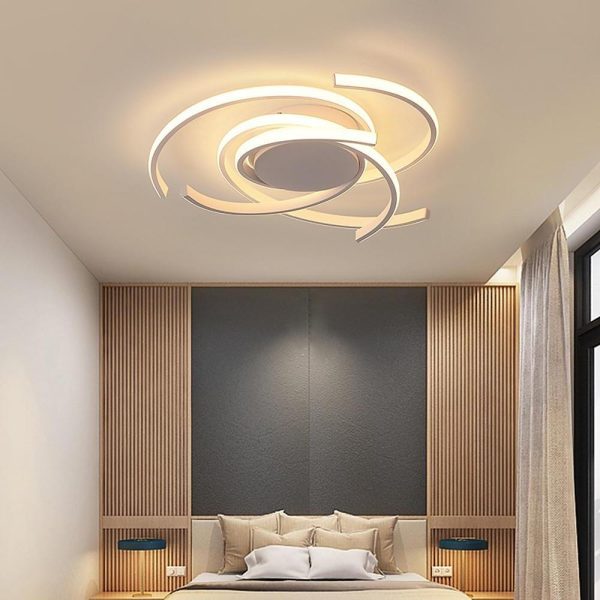 30 Inch Swirls Circle Abstract LED Flush Mount Ceiling Light for Living Room - Image 2