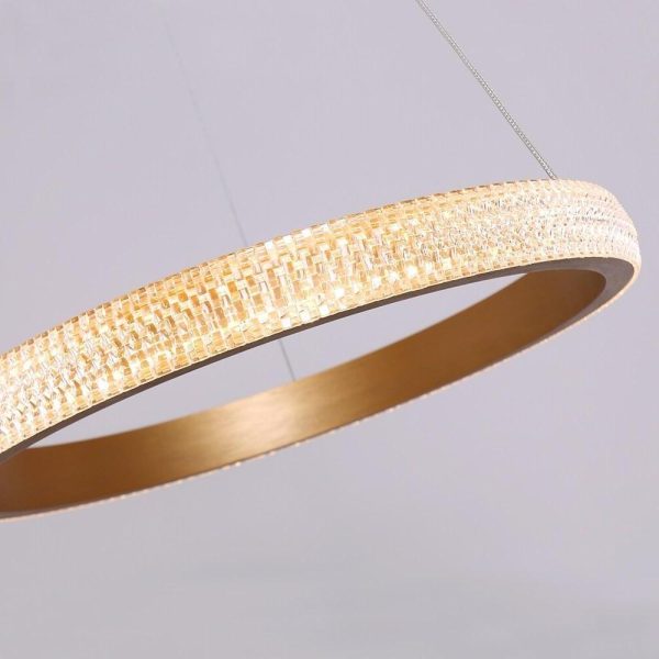 Circular Design LED Gold Modern Chandeliers Kitchen Pendant Lighting - Image 10