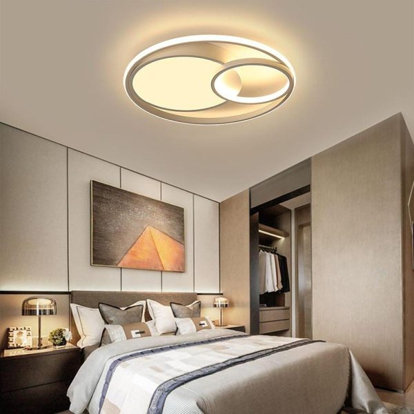 Modern LED Three Circle Ceiling Light Round Flush Mount Lighting Fixture - Image 3