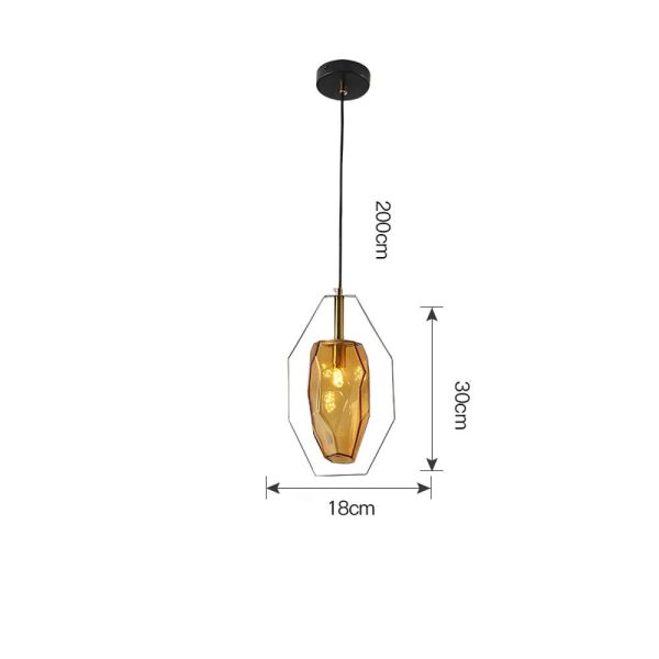Electroplated Metal Glass LED Nordic Pendant Lighting Kitchen Island Lighting - Image 7