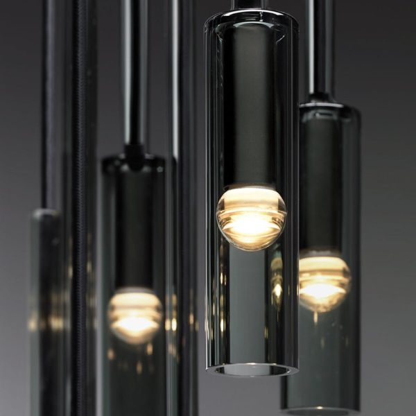 Minimalist Unique Linear Glass Chandelier for Living Room Background Wall Dining Room - Image 8