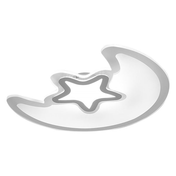 Modern Creative Special-shaped Trichromatic Dimming Moon Star Ceiling Light - Image 8