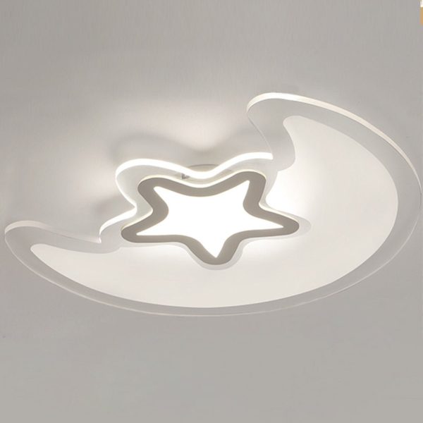Modern Creative Special-shaped Trichromatic Dimming Moon Star Ceiling Light - Image 7