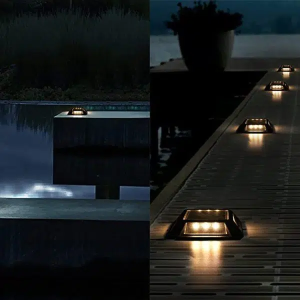 Modern Heavy-Duty Solar Deck Lights Waterproof LED Path Lighting - Image 2