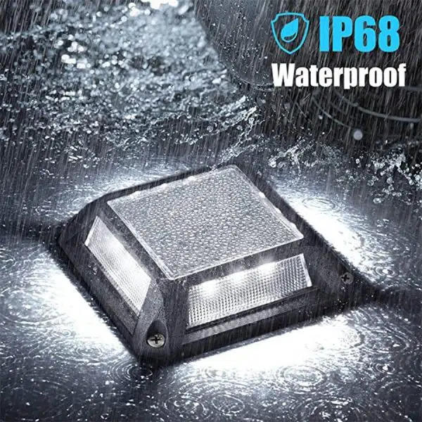 Modern Heavy-Duty Solar Deck Lights Waterproof LED Path Lighting - Image 3