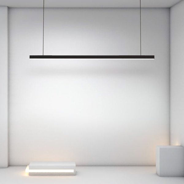 Modern Linear Farmhouse Black Chandelier - Image 4