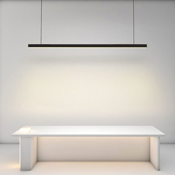 Modern Linear Farmhouse Black Chandelier - Image 3