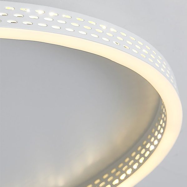 Modern Round Dimmable Flush Mount Lights LED Ceiling Light with Hollow Edge - Image 15