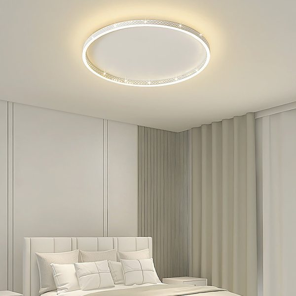 Modern Round Dimmable Flush Mount Lights LED Ceiling Light with Hollow Edge - Image 3