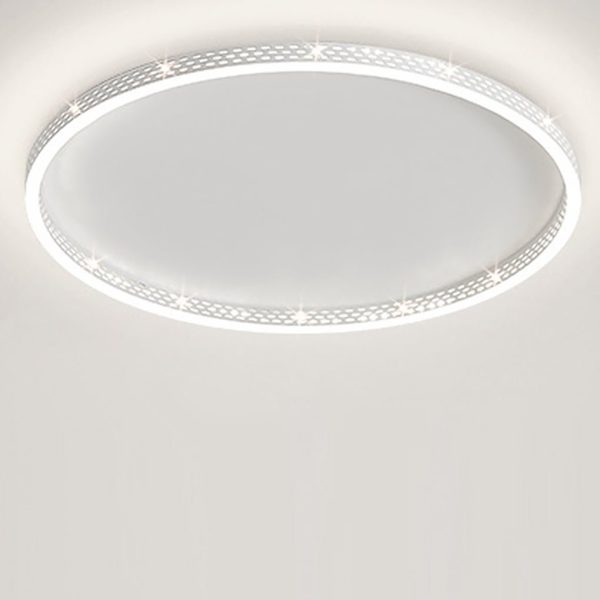 Modern Round Dimmable Flush Mount Lights LED Ceiling Light with Hollow Edge - Image 9