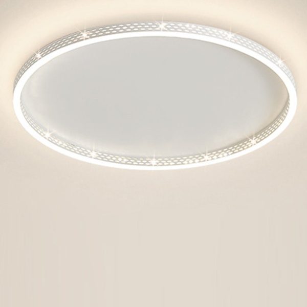 Modern Round Dimmable Flush Mount Lights LED Ceiling Light with Hollow Edge - Image 7