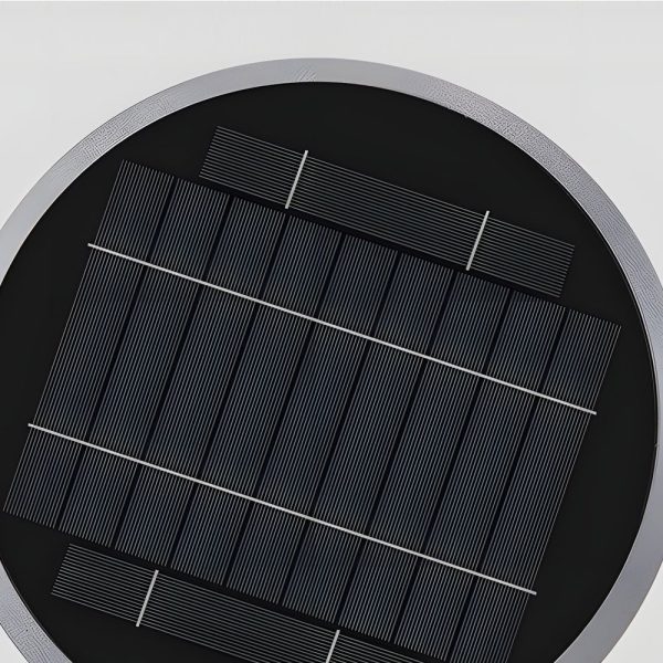 Modern Round Dual Motion Sensor LED Solar Garden Post Lights - Image 5