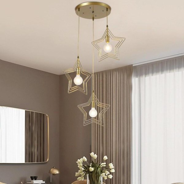 Multi Star Shaped Modern Pendant Lighting Metal Pendant Lighting - Image 4