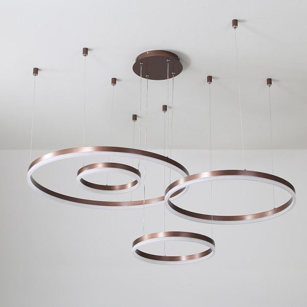 Circle Aluminum Large Chandeliers for High Ceilings Living Room Ceiling Lights - Image 5
