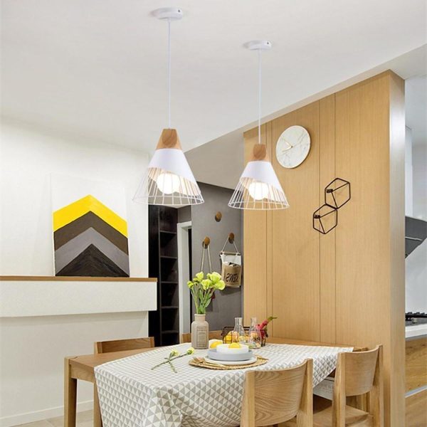 Metal Kitchen Island Pendant Lighting Abstract Cone Shaped Pendant Lighting - Image 2
