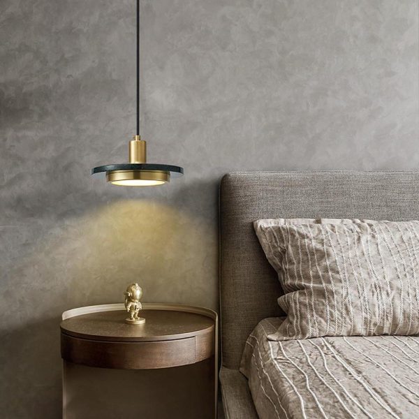 Double Circle Pendant Lighting Classic Metal Marble Island Pendant Lights - Image 3