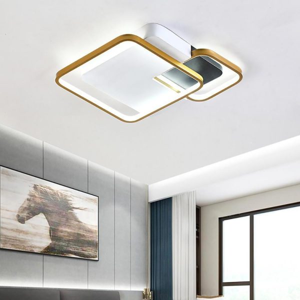 Multiple Square Circular LED Nordic Flush Mount Lighting Ceiling Lights - Image 5