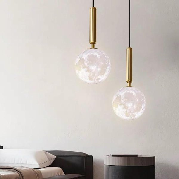 Modern Cylinder Globe Pendant Light Metal Acrylic Pendant Lighting - Image 3