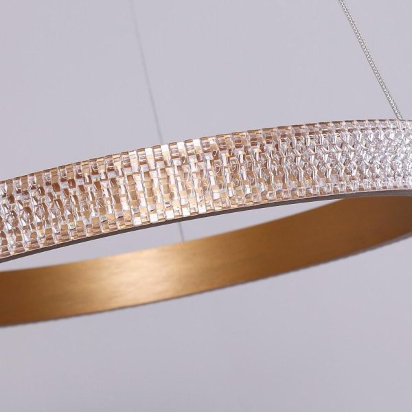 Circular Design LED Gold Modern Chandeliers Kitchen Pendant Lighting - Image 7