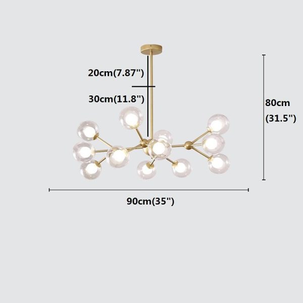 Modern Sputnik Chandelier Bubble Chandelier 12 Bulbs - Image 8