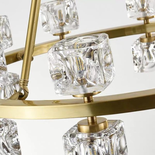 Circles Spotlights Industrial Brass Flush Mount Light LED Ceiling Light - Image 12