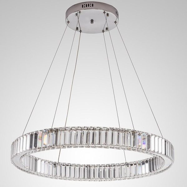 Luxury 1-Light Ring Shaped Wagon Wheel Chandelier in Gold Finish - Image 9