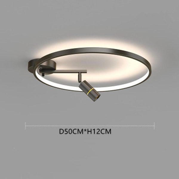 LED Circle Spotlight Modernist Single Dimmable Flush Mount Ceiling Light for Bedroom - Image 10