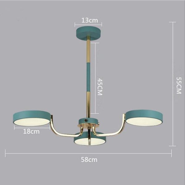 3 Lights Circular LED Modern Chandeliers Kitchen Pendant Lighting - Image 7