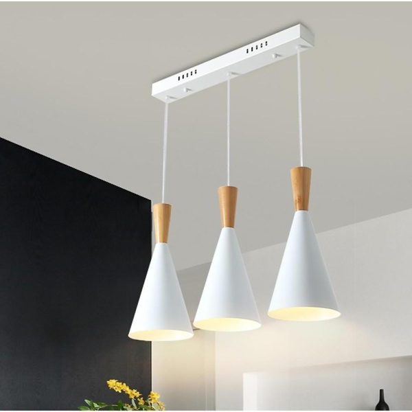 Cone Shaped Metal Modern Island White Pendant Light Ceiling Light - Image 2
