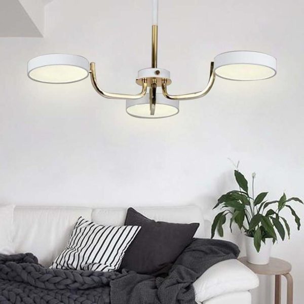 3 Lights Circular LED Modern Chandeliers Kitchen Pendant Lighting - Image 2