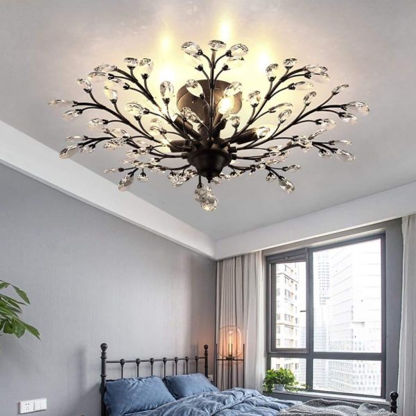 Unique Contemporary Chandeliers Crystal Flower Chandelier for Living Room - Image 4
