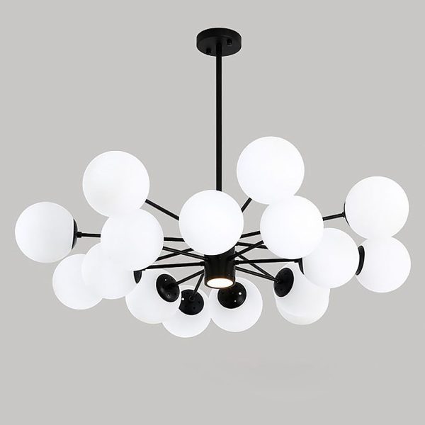 Nordic Glass Globe Chandelier Cluster Entryway Chandelier - Image 6