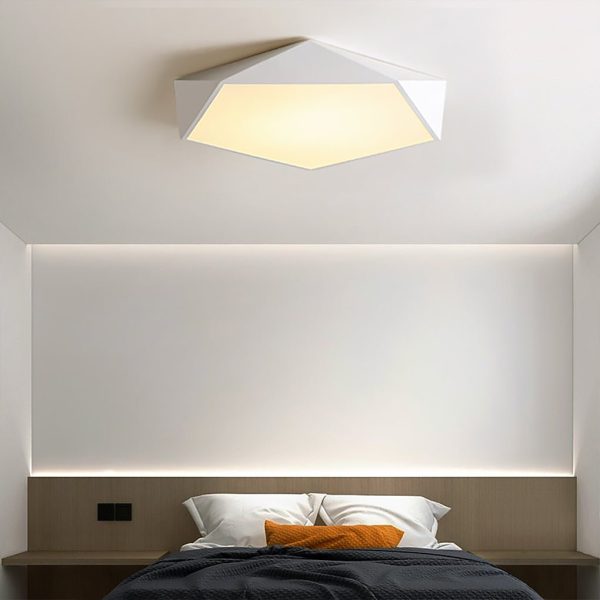 Nordic Minimalist Creative Geometric LED Three Color Dimming Ceiling Lamp - Image 3
