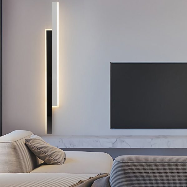 Nordic Minimalist Double Long Strip LED Wall Lamp for Living Room Bedside Aisle - Image 3
