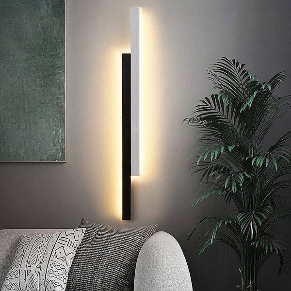 Nordic Minimalist Double Long Strip LED Wall Lamp for Living Room Bedside Aisle - Image 4