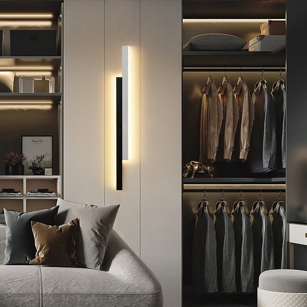 Nordic Minimalist Double Long Strip LED Wall Lamp for Living Room Bedside Aisle - Image 5