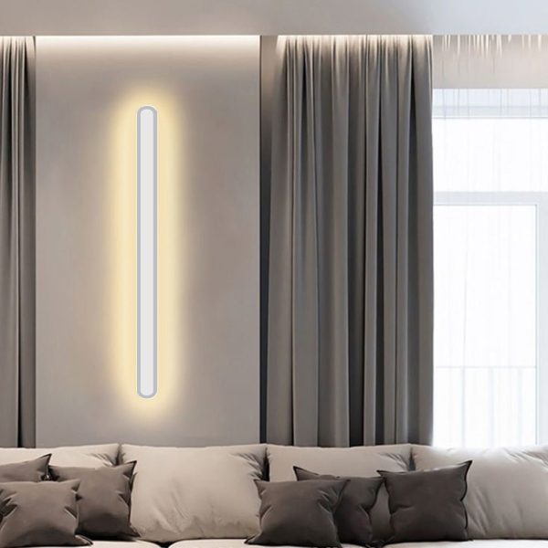 Nordic Minimalist Strip Three-color Light LED Bedside Living Room Background Wall Lamp