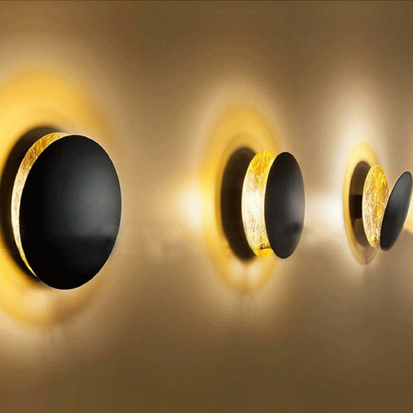 Nordic Minimalist Unique Rotatable Moon-like Design LED Wall Lamp for Bedside Aisle Stairs - Image 3