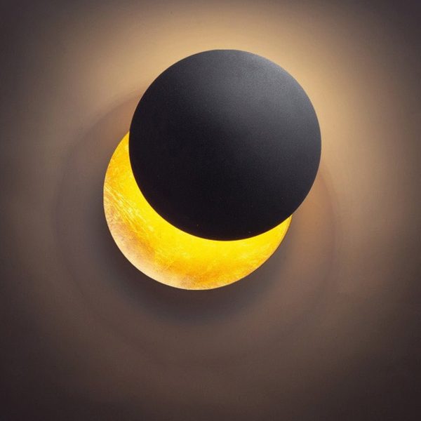 Nordic Minimalist Unique Rotatable Moon-like Design LED Wall Lamp for Bedside Aisle Stairs - Image 6