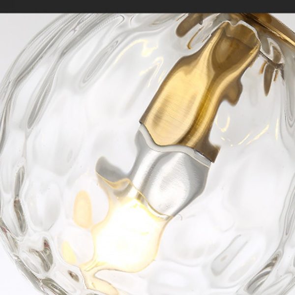 Nordic Minimalist Water Pattern Glass LED Pendant Light for Bedroom Bedside Bar - Image 15